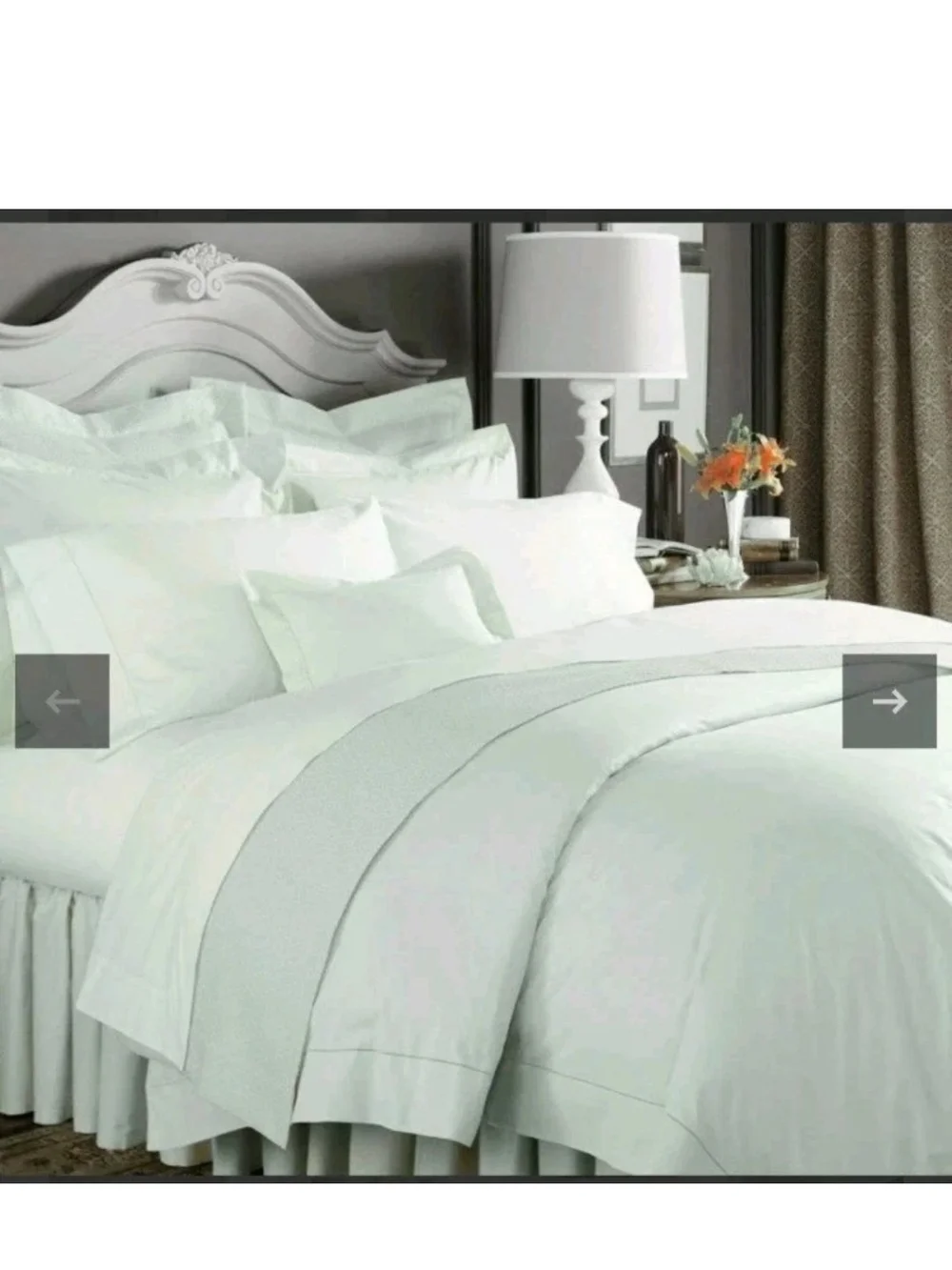 SFERRA Larino Queen Sheet Set, With Pillowcases,  Mint Green, Luxury Bedding